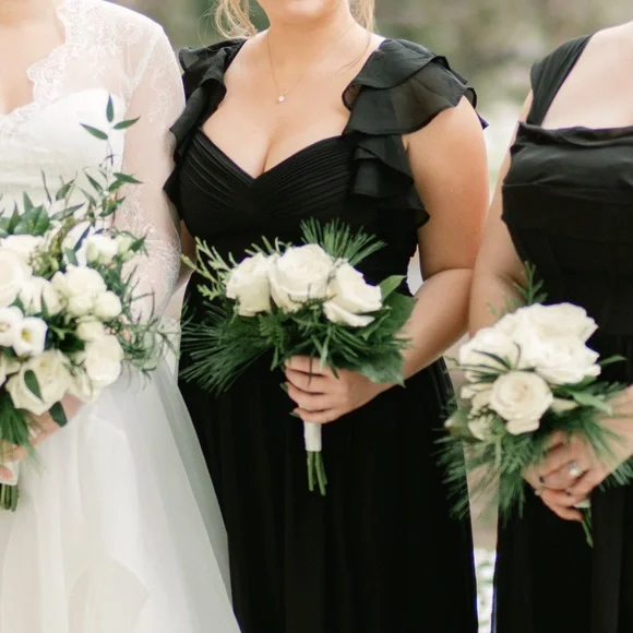 Chiffon Black Dress - Picture 6 of 9